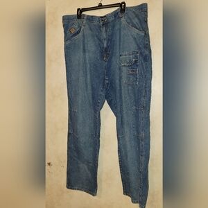 Vintage Karl Kani Jeans Men W46L34 Blue Baggy Faded Cargo‎ Skate Cyber Rave